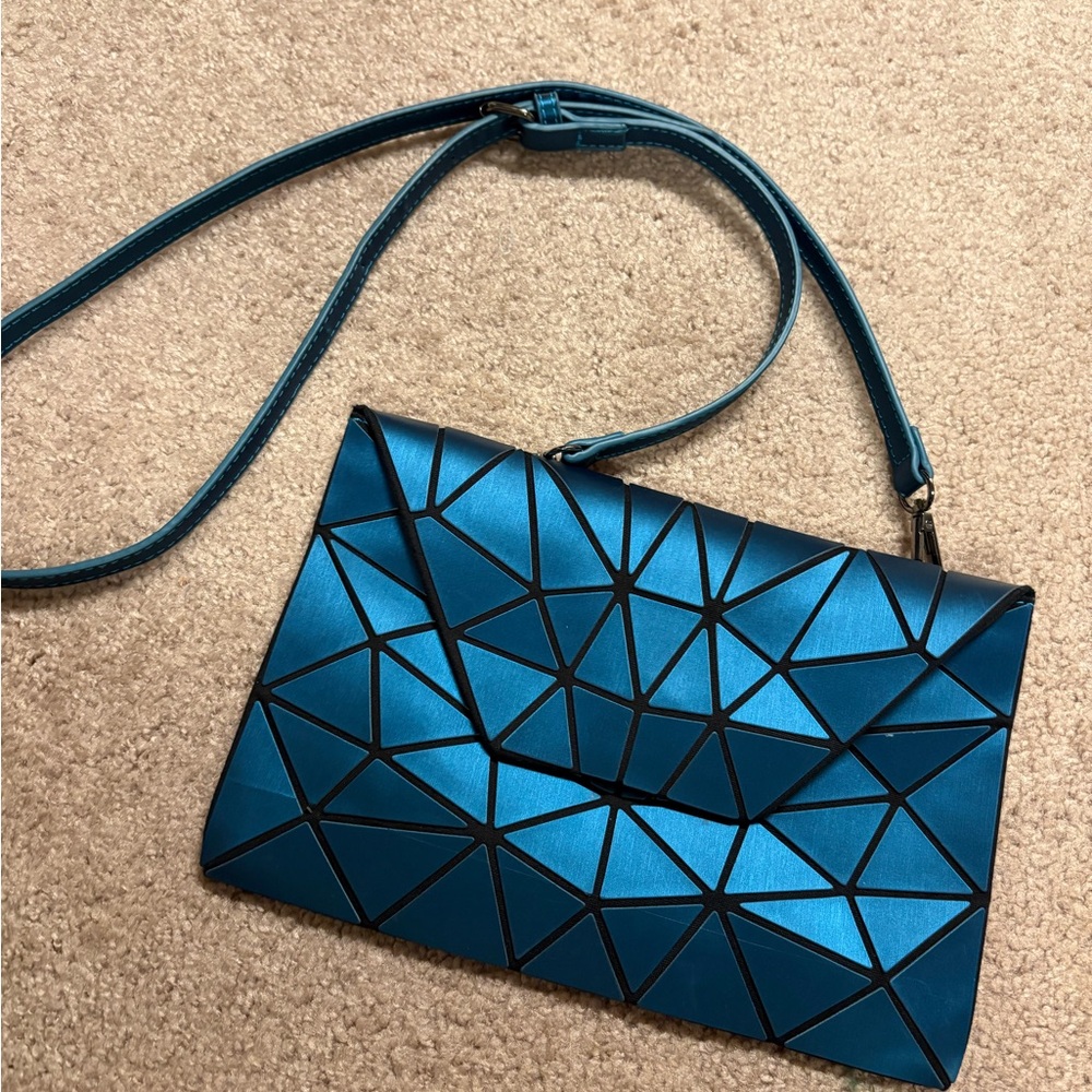 Geometric Blue Bag